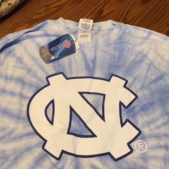 Unc Tiedye Blue Long Sleeve Shirt Nwt 